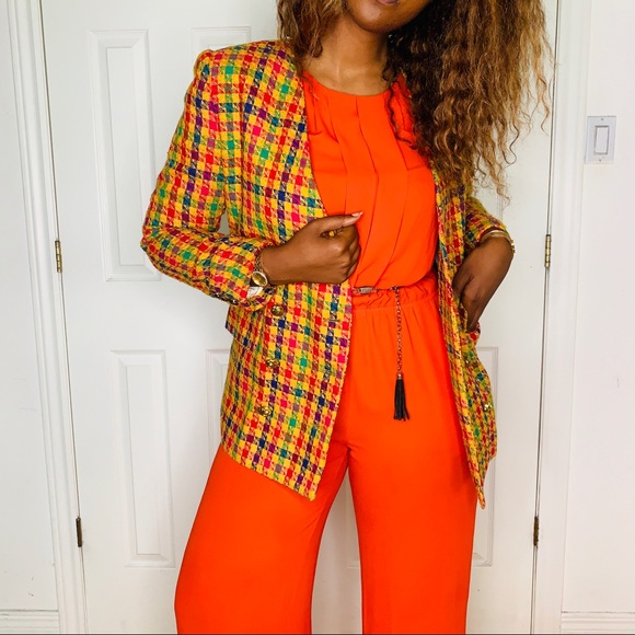 Vintage Jackets & Blazers - Host pick 🧡 WOOL DOLCI MONDO PLAID VINTAGE BLAZER